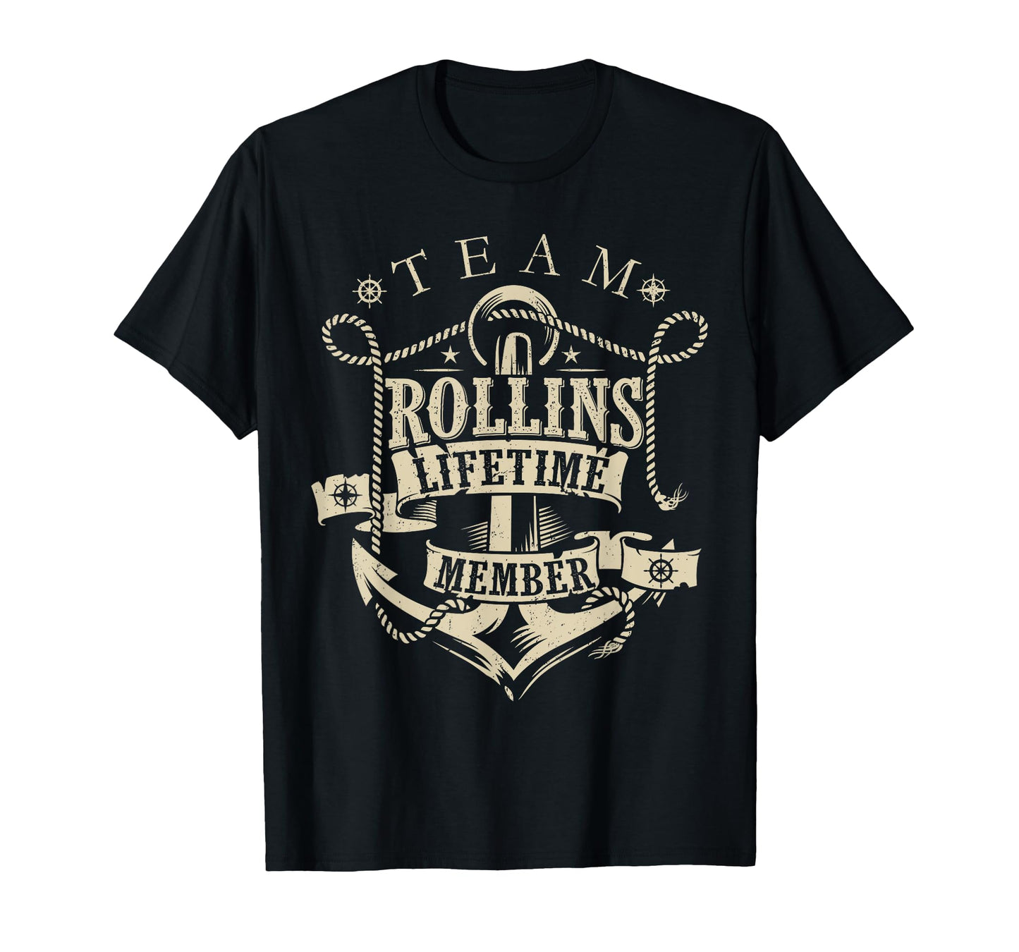 Team ROLLINS Lifetime Member Vintage ROLLINS Family Name T-Shirt
