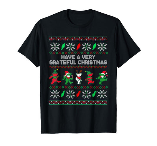 Have A Very Grateful Christmas Funny Bear Ugly Xmas 2022 T-Shirt