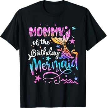 Mommy Of The Birthday Mermaid Matching Family 1st Birthday T-Shirt