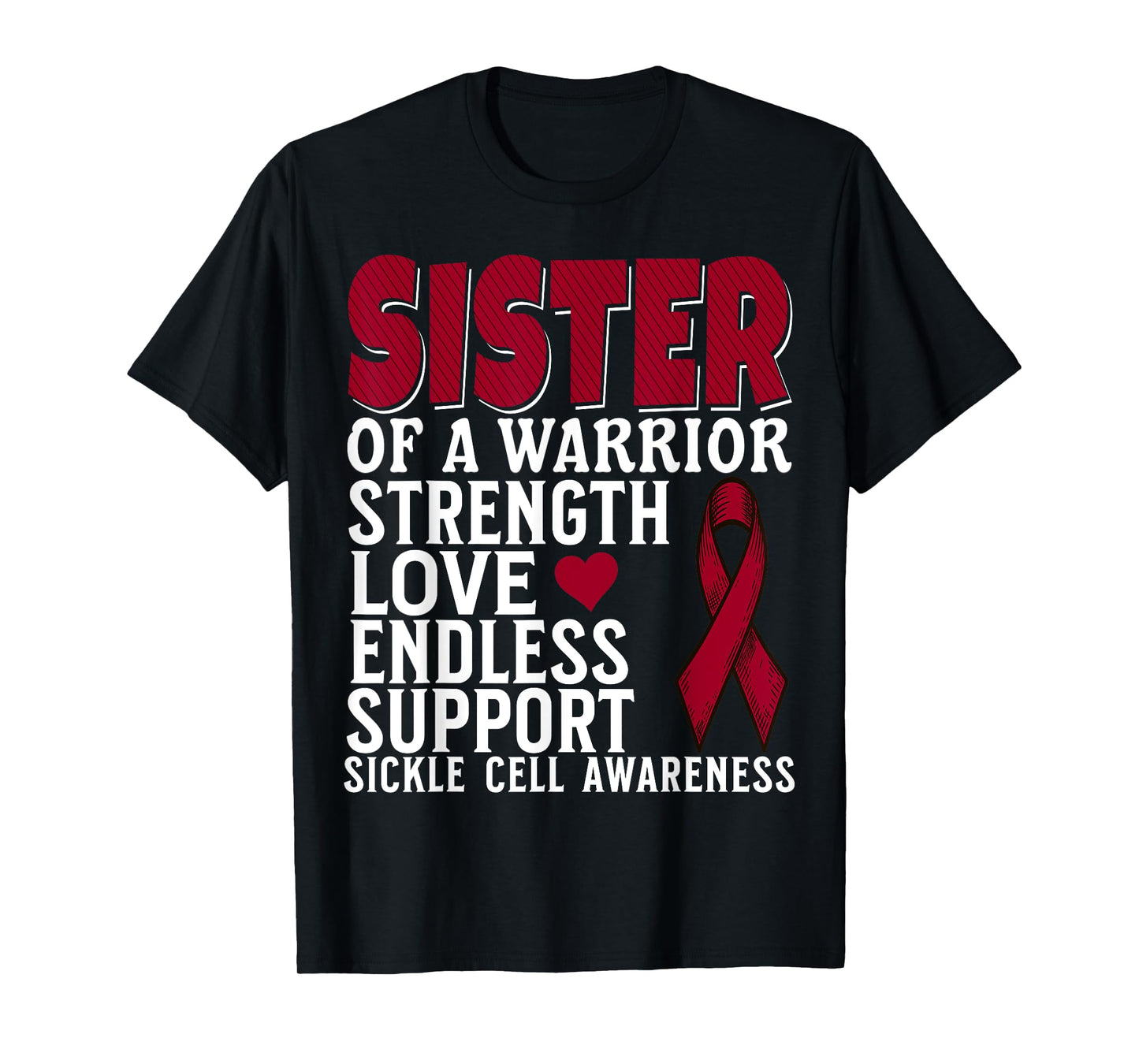 Family Matching Sister of a Warrior Sickle Cell Awareness T-Shirt