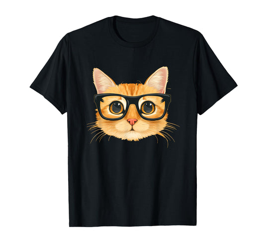 Cool cat head wearing spectacles costume for cats lovers Men Women Kids T-Shirt