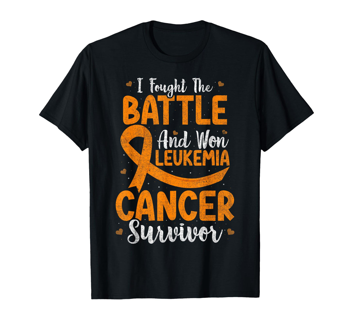 I Fought The Battle And Won Leukemia Cancer Survivor Ribbon T-Shirt