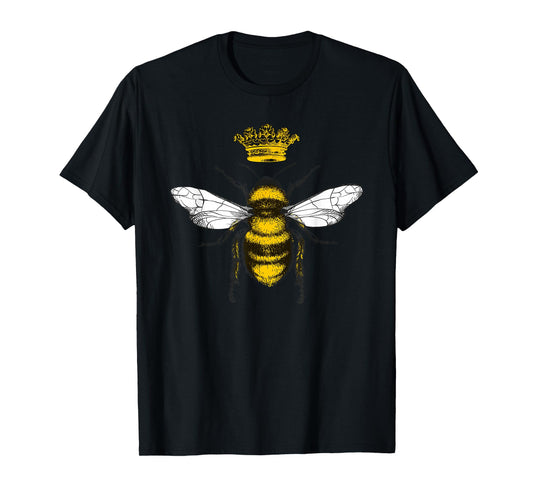 Vintage Queen Bee Shirt Women, Honey Bee Lovers Beekeeper T-Shirt