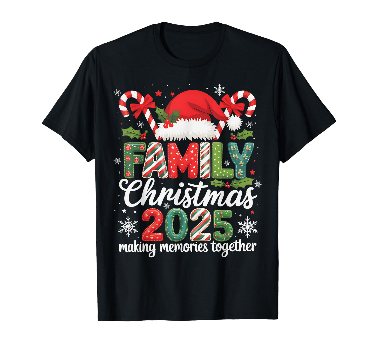 Family Christmas 2025 Matching Group Outfit Xmas Squad Santa T-Shirt