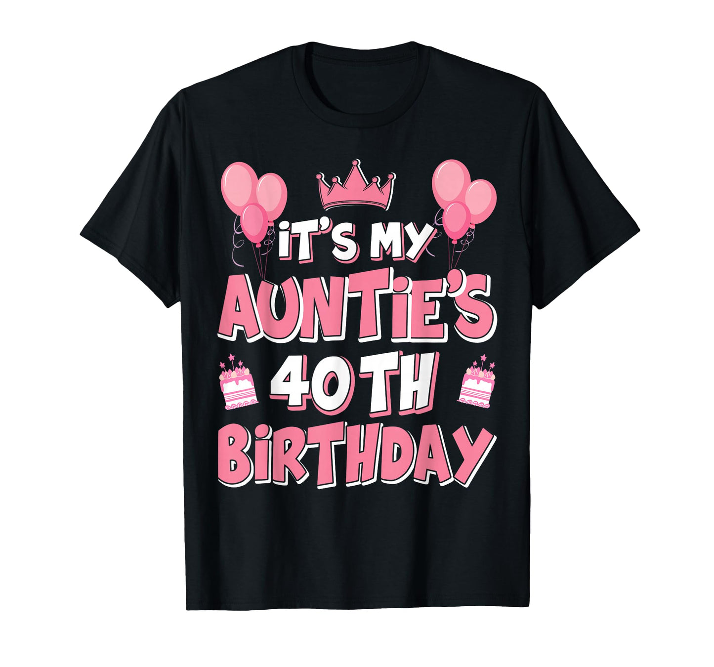 Balloons It's My Auntie's 40th Birthday 1985 40 Years Old T-Shirt