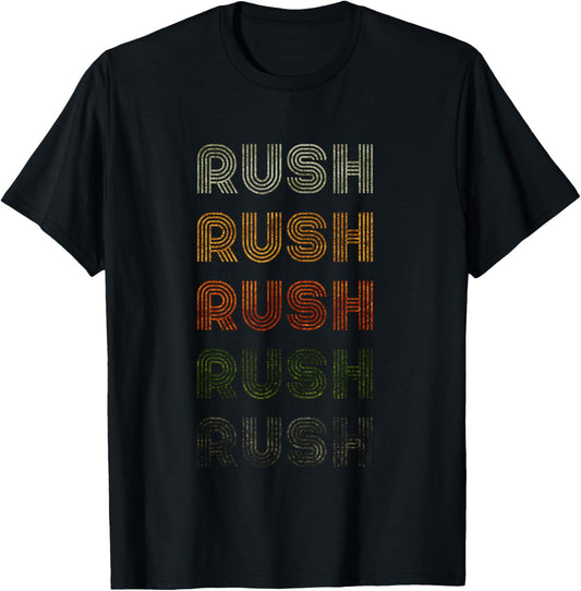 Love Heart Rush Tee Grunge Vintage Style Black Rush T-Shirt
