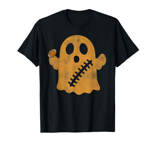 Football Cute Ghost Football Lover Halloween Football Player T-Shirt