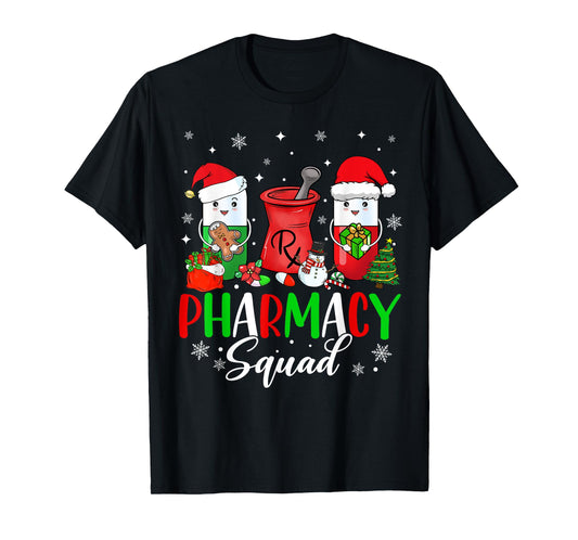 Funny Pharmacy tech Squad Christmas Matching Holiday Pajama T-Shirt