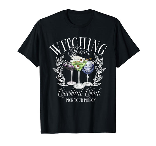 Classic Witching Hour Cocktail Club Spooky Halloween Season T-Shirt