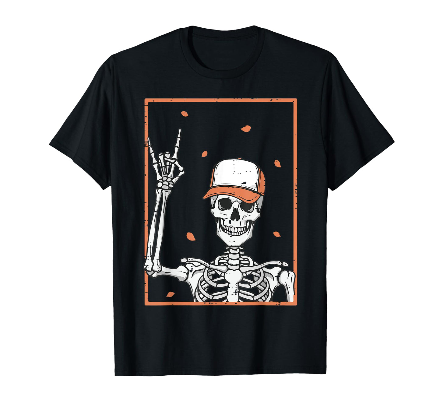 Halloween Skeleton Rock Hand Rocker Costume Men Boys Kids T-Shirt