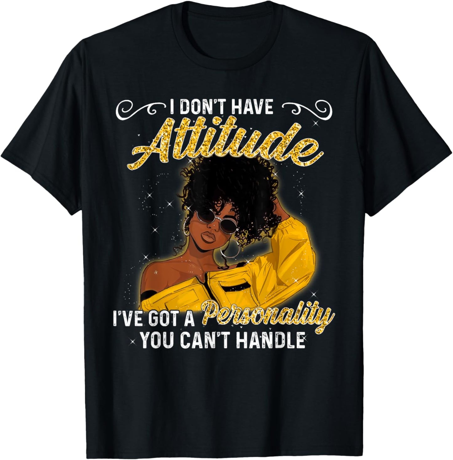 African American Melanin Queen Black Girl Magic Afro T-Shirt