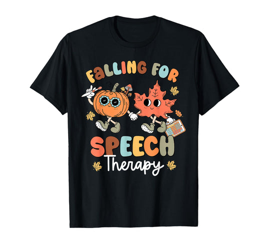 Falling For Speech Therapy SLP Fall Pumpkin Thanksgiving T-Shirt