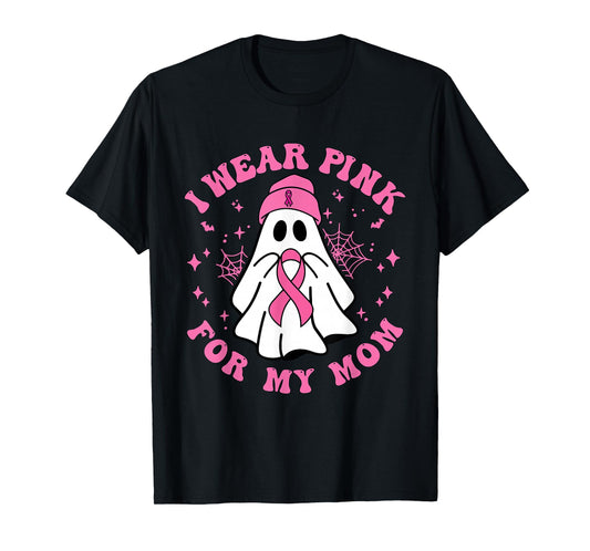 Halloween I Wear Pink for My Mom Breast Cancer Kid Women T-Shirt