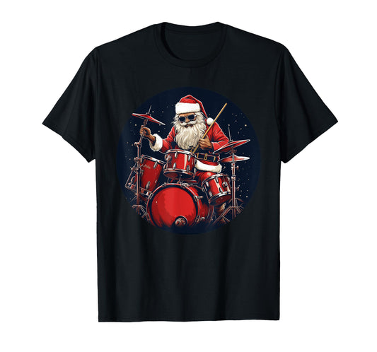 Rock'n Roll Santa Claus for Drummer Boys and Girls T-Shirt