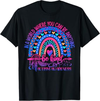 Autism Awareness Be Kind Leopard Rainbow Choose Kindness T-Shirt