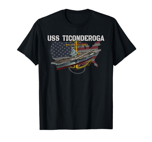 Aircraft Carrier USS Ticonderoga CV-14 CVA-14 CVS-14 Veteran T-Shirt