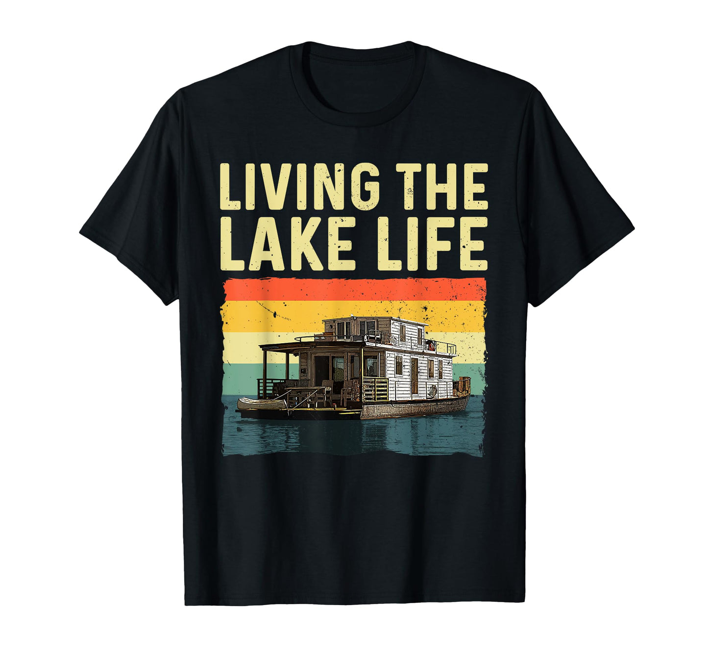 Houseboat Design For Men Women House Boat Captain Houseboat T-Shirt