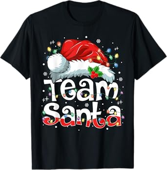 Team Santa Claus Christmas Family Matching Pajama Funny Xmas T-Shirt