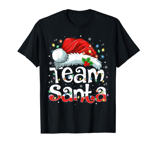 Team Santa Claus Christmas Family Matching Pajama Funny Xmas T-Shirt