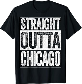 Straight Outta Chicago T-Shirt Illinois State Shirt T-Shirt