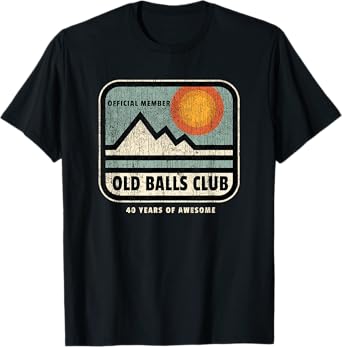 Vintage 40th Birthday Old Balls Club 40 Years of Awesome T-Shirt