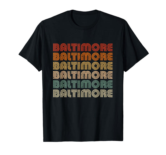 BALTIMORE Retro Vintage 70s 80s Style For Men Women Kids T-Shirt
