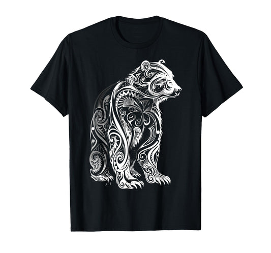 Bear Tribal Vintage Retro Graphic T-Shirt
