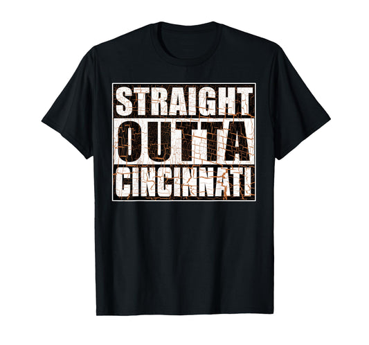 Vintage Cincinnati Straight Outta Cincinnati Hometown Pride T-Shirt