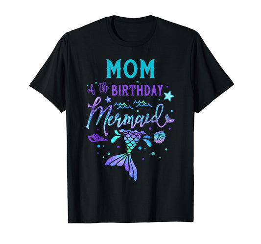 Mom Of The Birthday Mermaid Theme Party Squad Security Mommy T-Shirt
