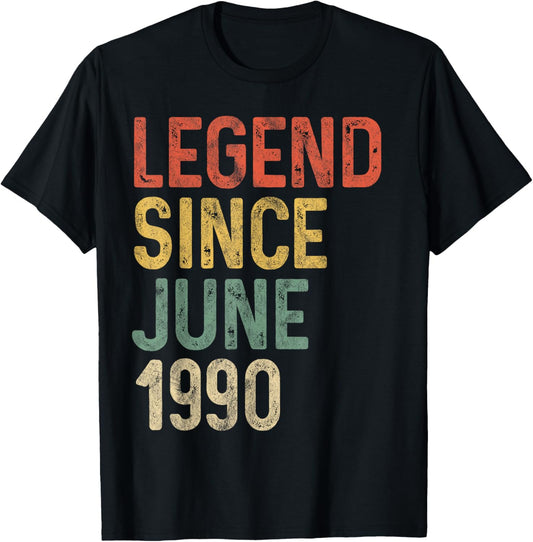 Legend 1990 35th Birthday Gifts for Men Women 35 Year Old T-Shirt
