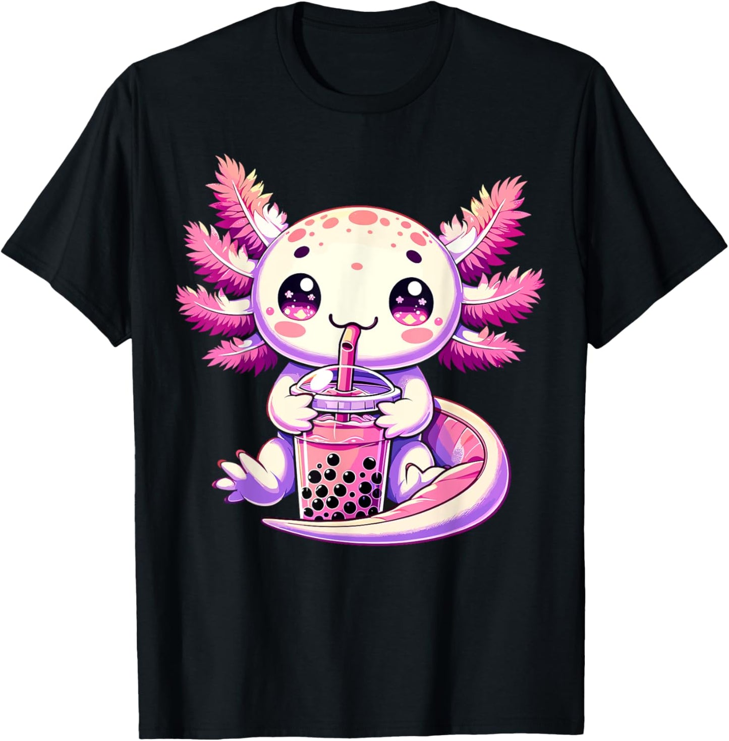 Axolotl Boba Tea Bubble Tea Anime Cute Kawaii Axolotl T-Shirt