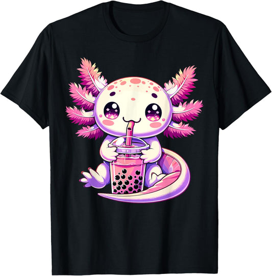 Axolotl Boba Tea Bubble Tea Anime Cute Kawaii Axolotl T-Shirt