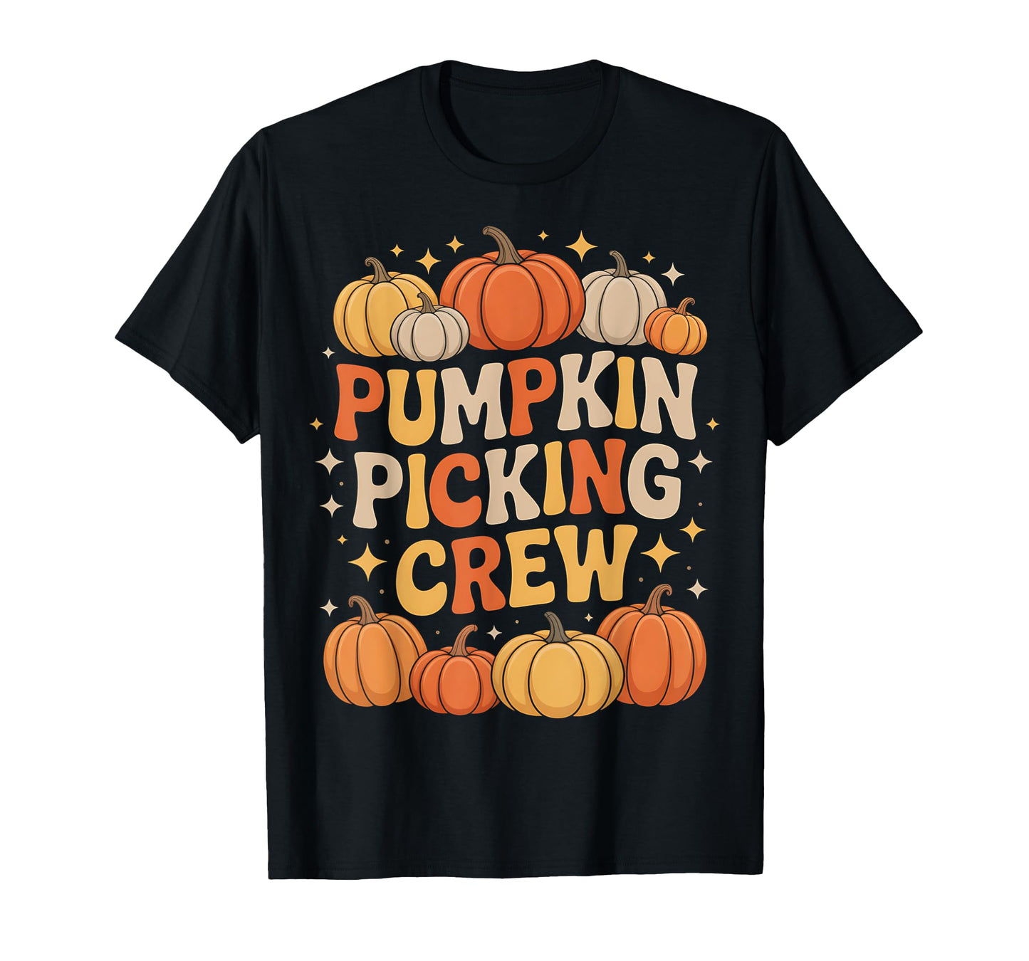 Groovy Pumpkin Picking Crew Matching Family Tee Autumn T-Shirt