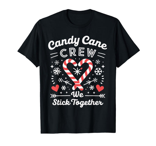 Christmas Candy Cane Heart Holiday Family Matching Pajama T-Shirt