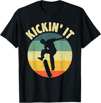 Vintage Skateboard Design For Boys Girls Kids Skateboarding T-Shirt