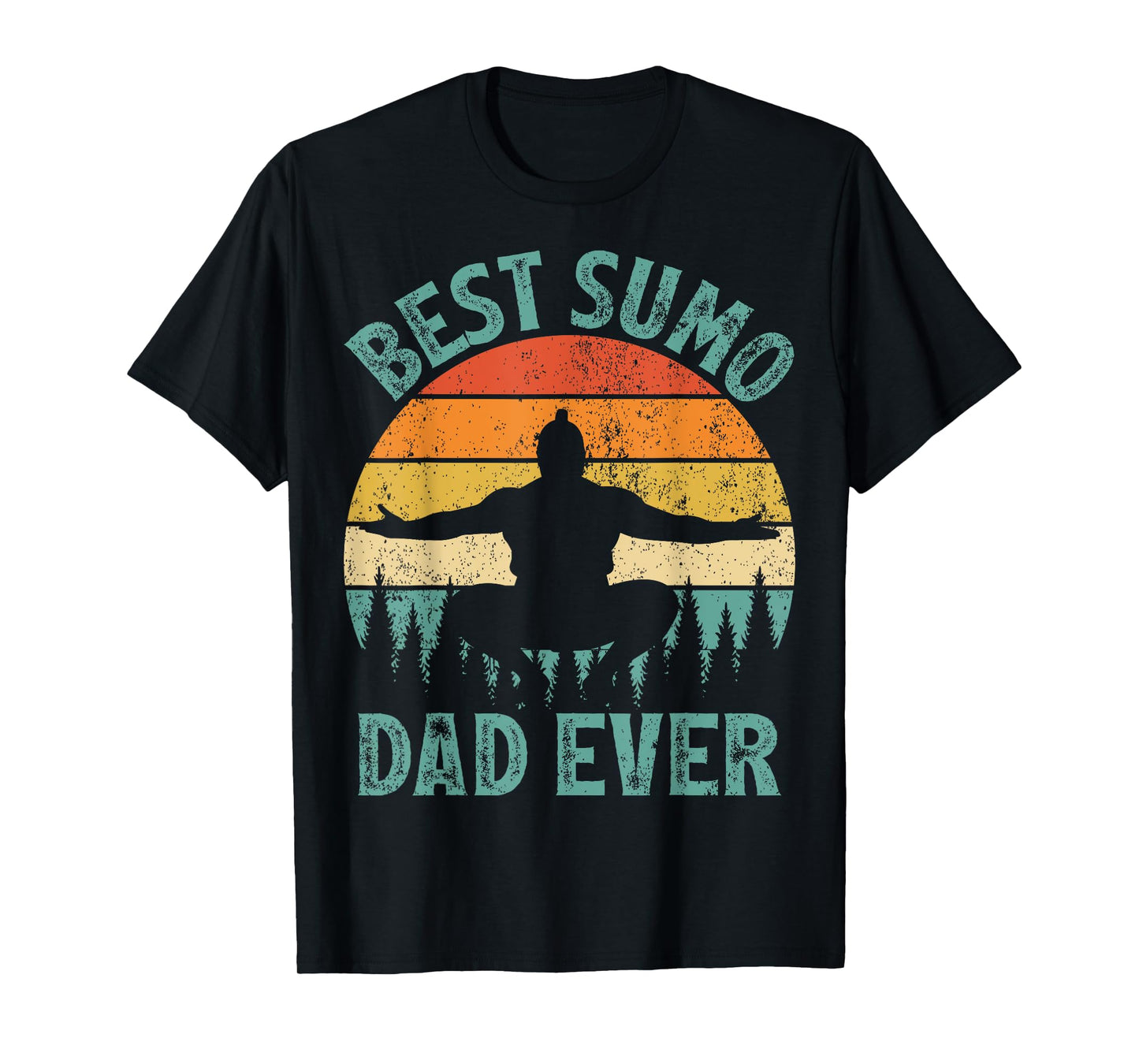Funny Vintage Best Sumo Dad Ever Father's Day T-Shirt