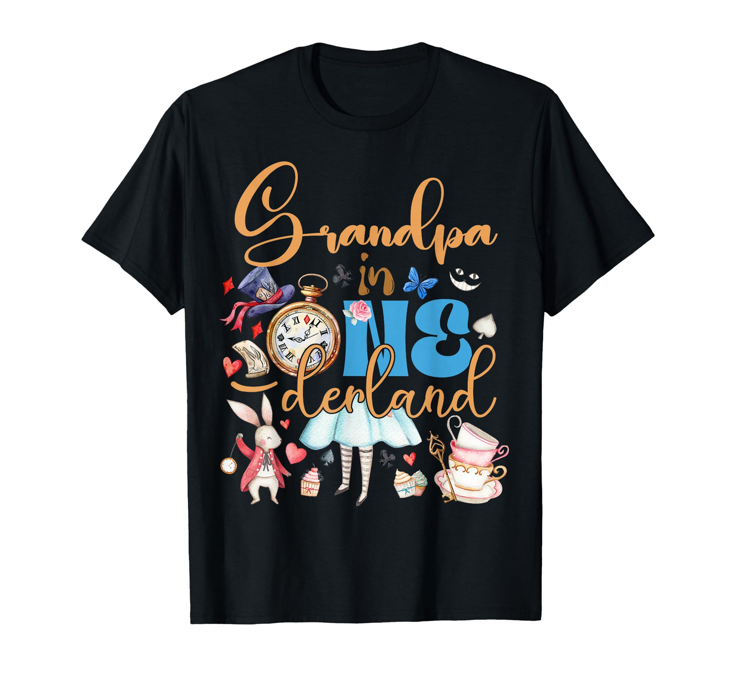 Alice Grandpa in ONEderland Birthday Family T-Shirt