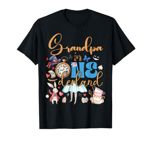 Alice Grandpa in ONEderland Birthday Family T-Shirt