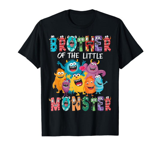 Brother Of The Little Monster Kids 1St Birthday Party T-Shirt