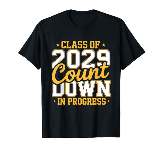 Class of 2029 Countdown In Progress Graduation T-Shirt
