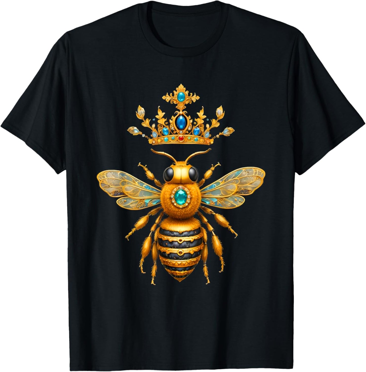 Queen Bee Crown Women Men Girls Honey Hive Bee Keeper Bee T-Shirt