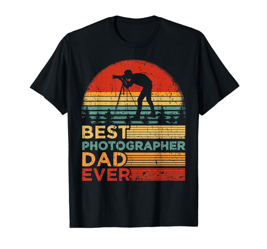 Best Photographer Dad Ever Vintage Photographer Father's Day T-Shirt