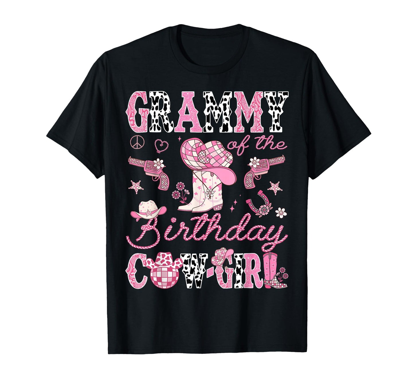 Grammy Of The Birthday CowGirl Pink Disco Rodeo Grammy T-Shirt