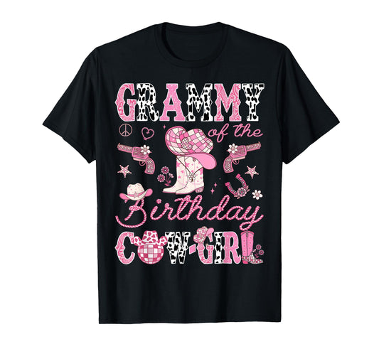 Grammy Of The Birthday CowGirl Pink Disco Rodeo Grammy T-Shirt