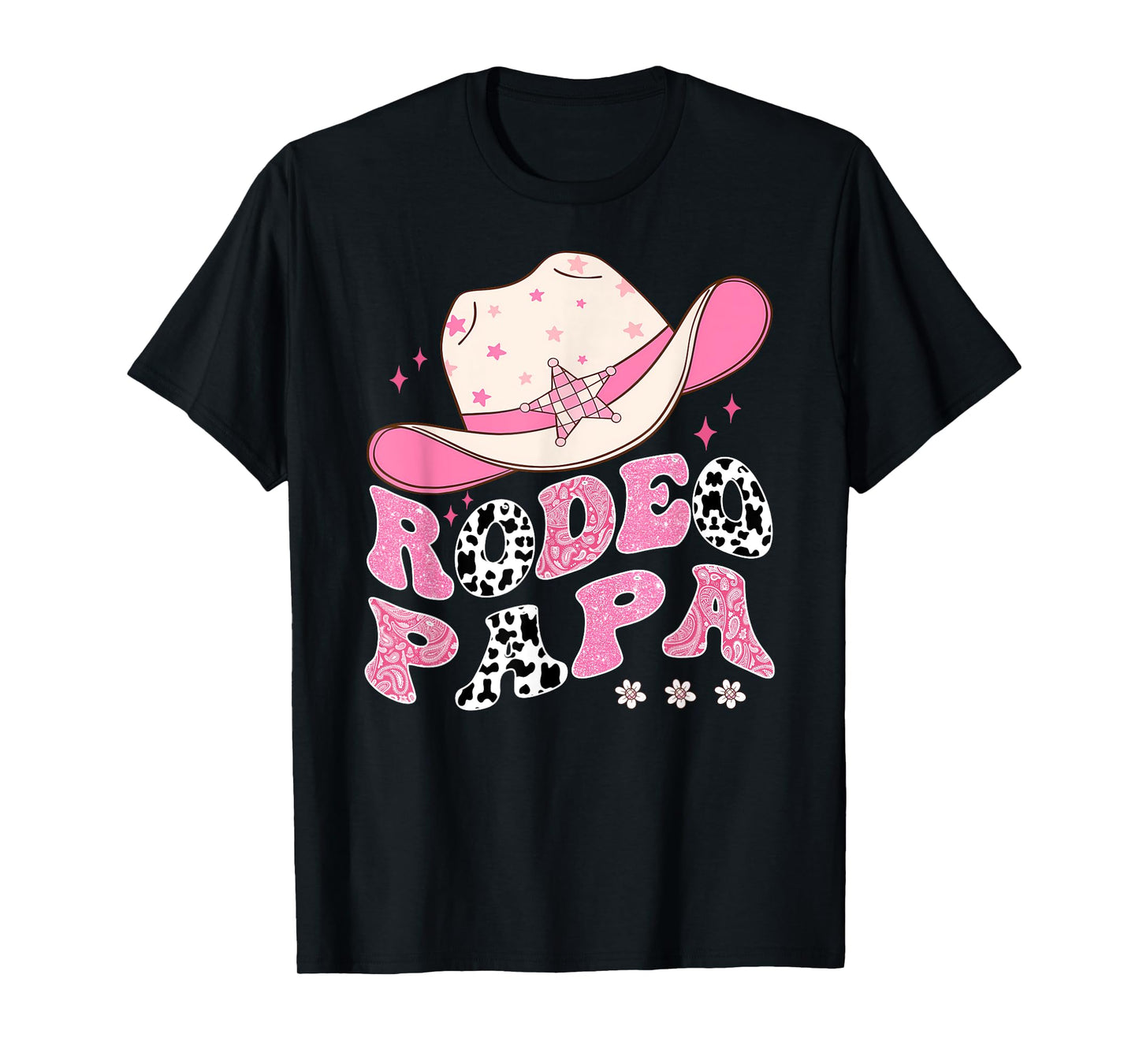 Rodeo Papa Pink CowGirl 1St Birthday Family Matching T-Shirt