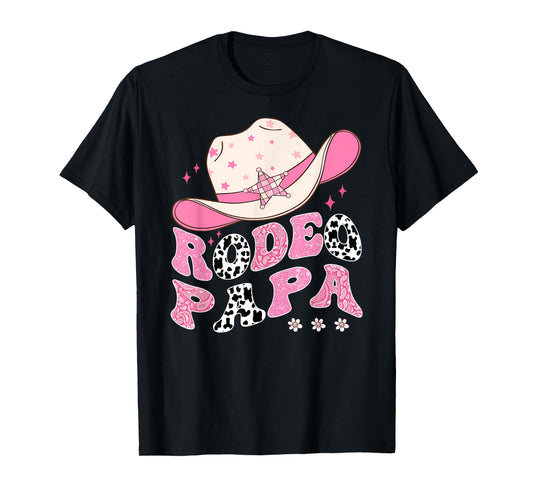 Rodeo Papa Pink CowGirl 1St Birthday Family Matching T-Shirt