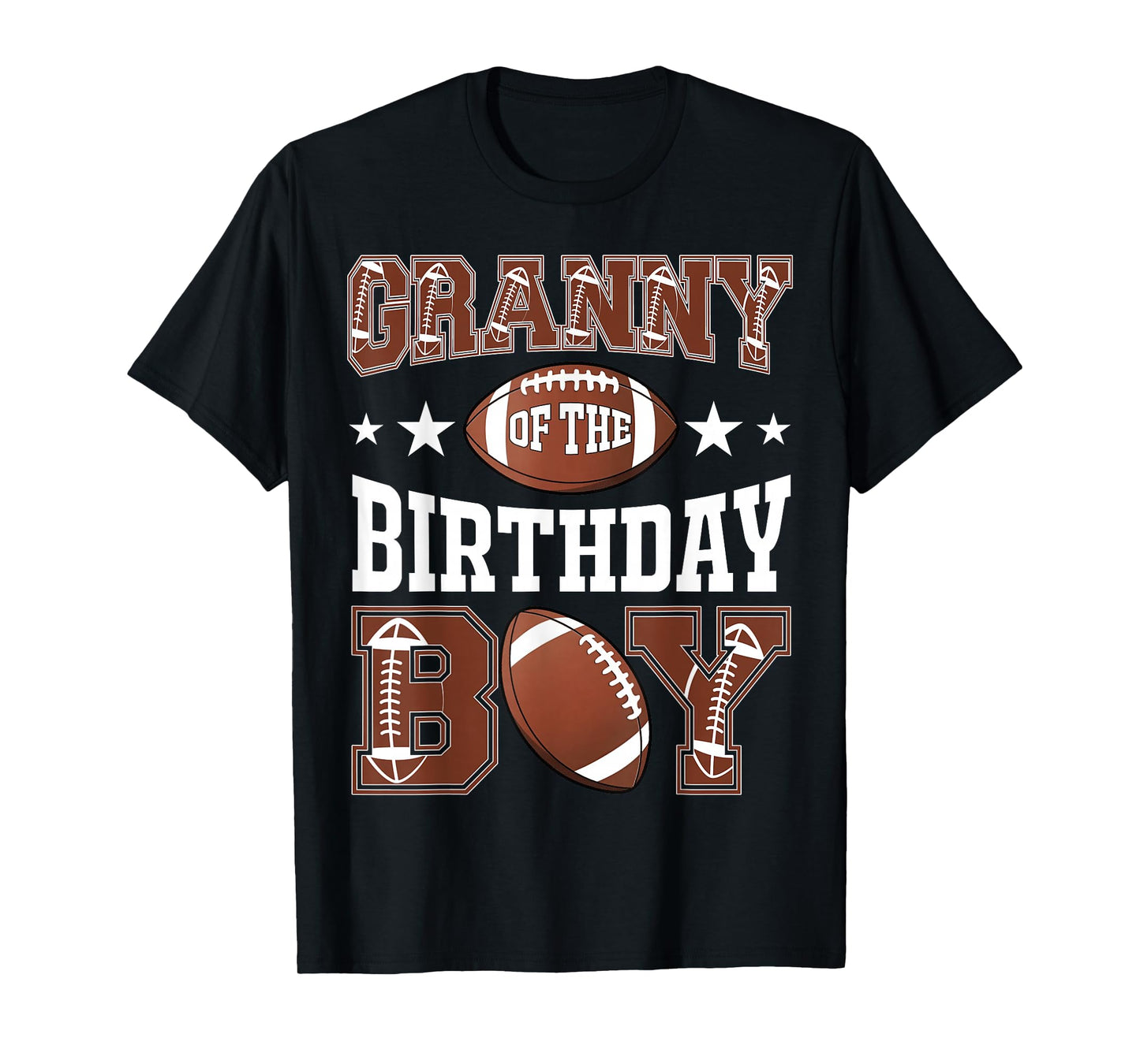 Granny Of The Birthday Boy Football Game Day T-Shirt