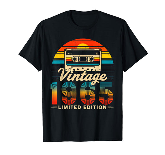 60 Years Old Gifts Vintage Born In 1965 Retro 60th Birthday T-Shirt