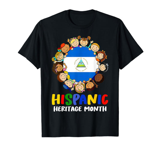 Hispanic Heritage Month Nicaragua Kids Boys Girls T-Shirt
