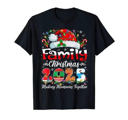 Family Christmas 2025 Matching Outfit Xmas Squad Santa T-Shirt